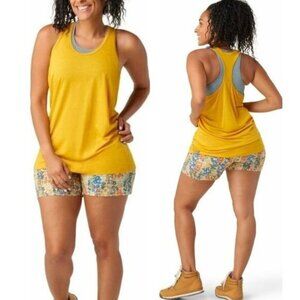 NWT SMARTWOOL Women's Active Ultralite Racerback Tank Size Medium Honey Gold
